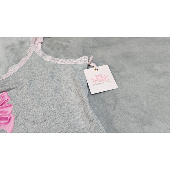 NWT VS PINK x LOVESHACKFANCY XXL Heather Gray Cami Top - Picture 5 of 7